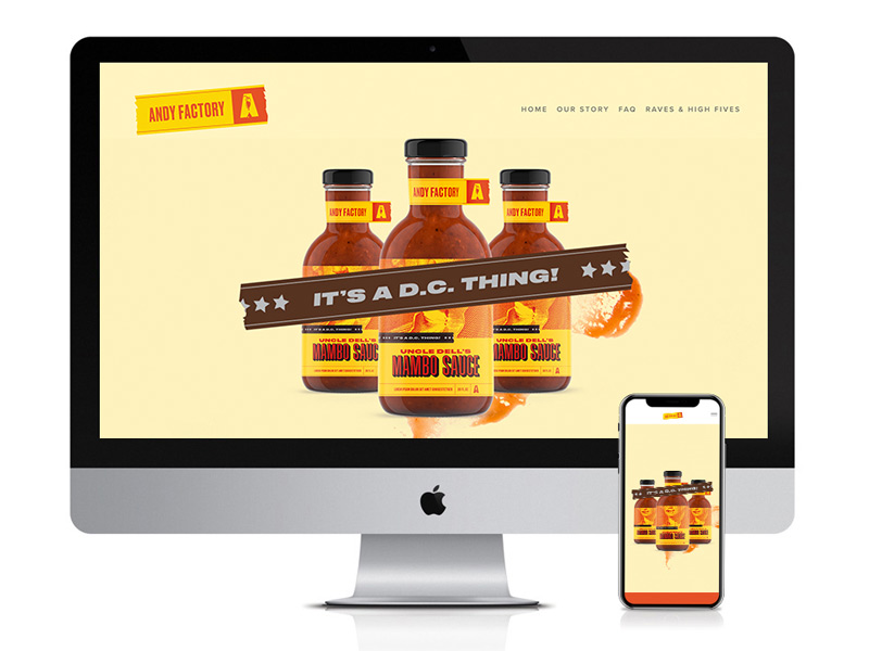 Andy Factory Website Design