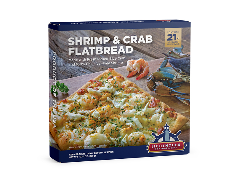 Lighthouse Seafood and Deli Flatbread Packaging