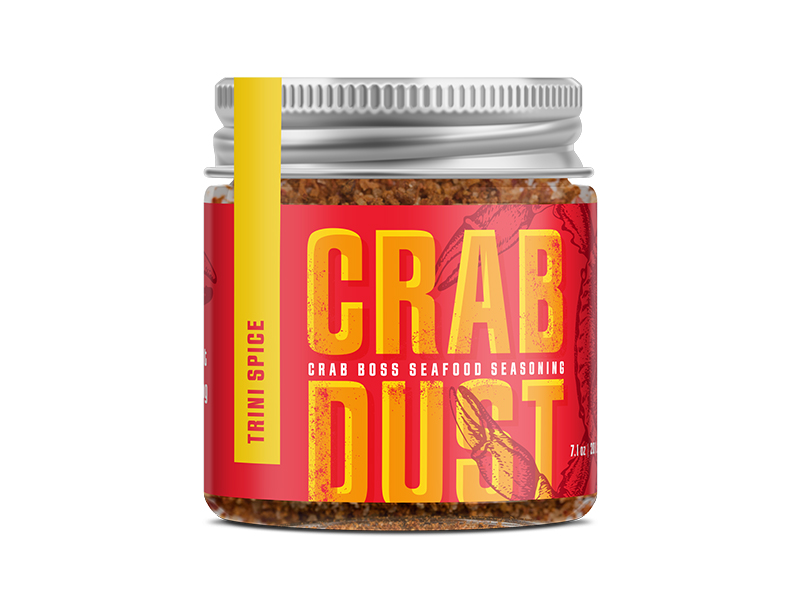 Trini Spice Crab Dust Label