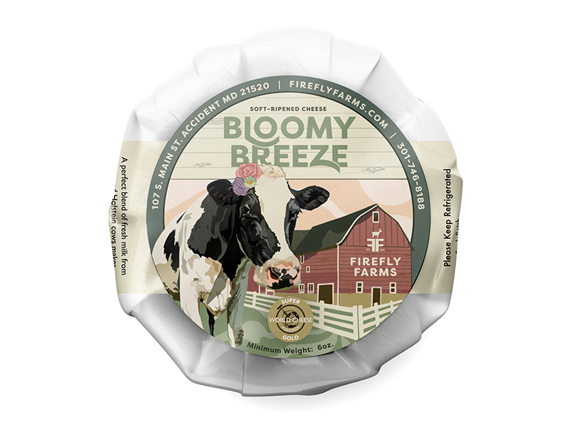 Firefly Farms Bloomy Breeze Cheese Label