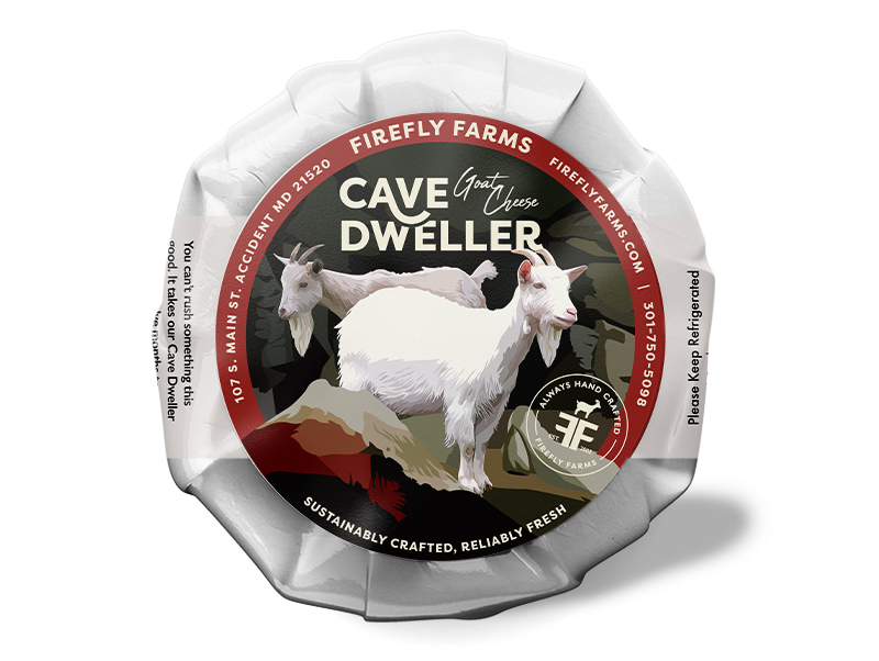 Firefly Farms Cave Dweller Cheese Label