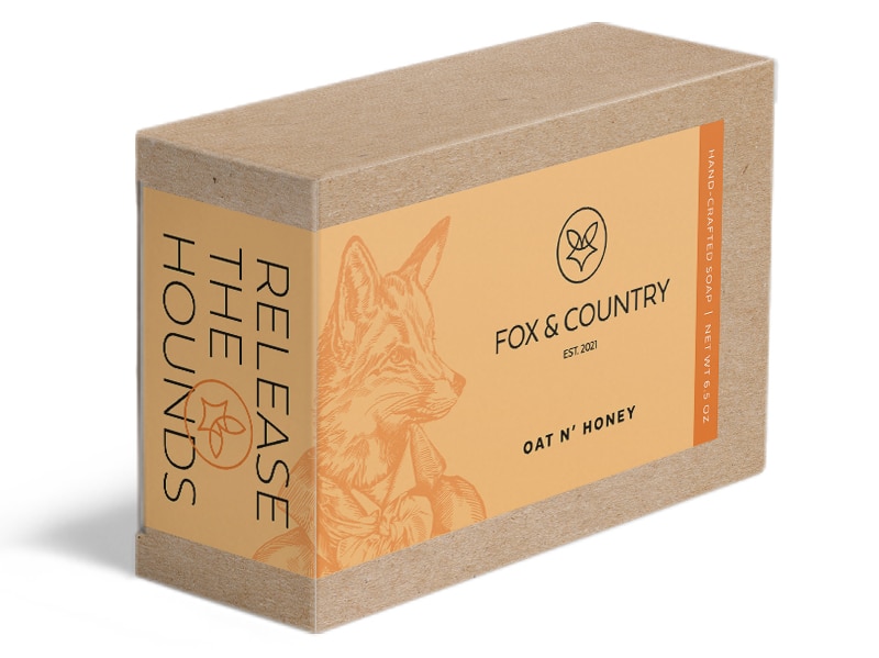 Fox & Country Bar Soap Packaging - Oat n' Honey