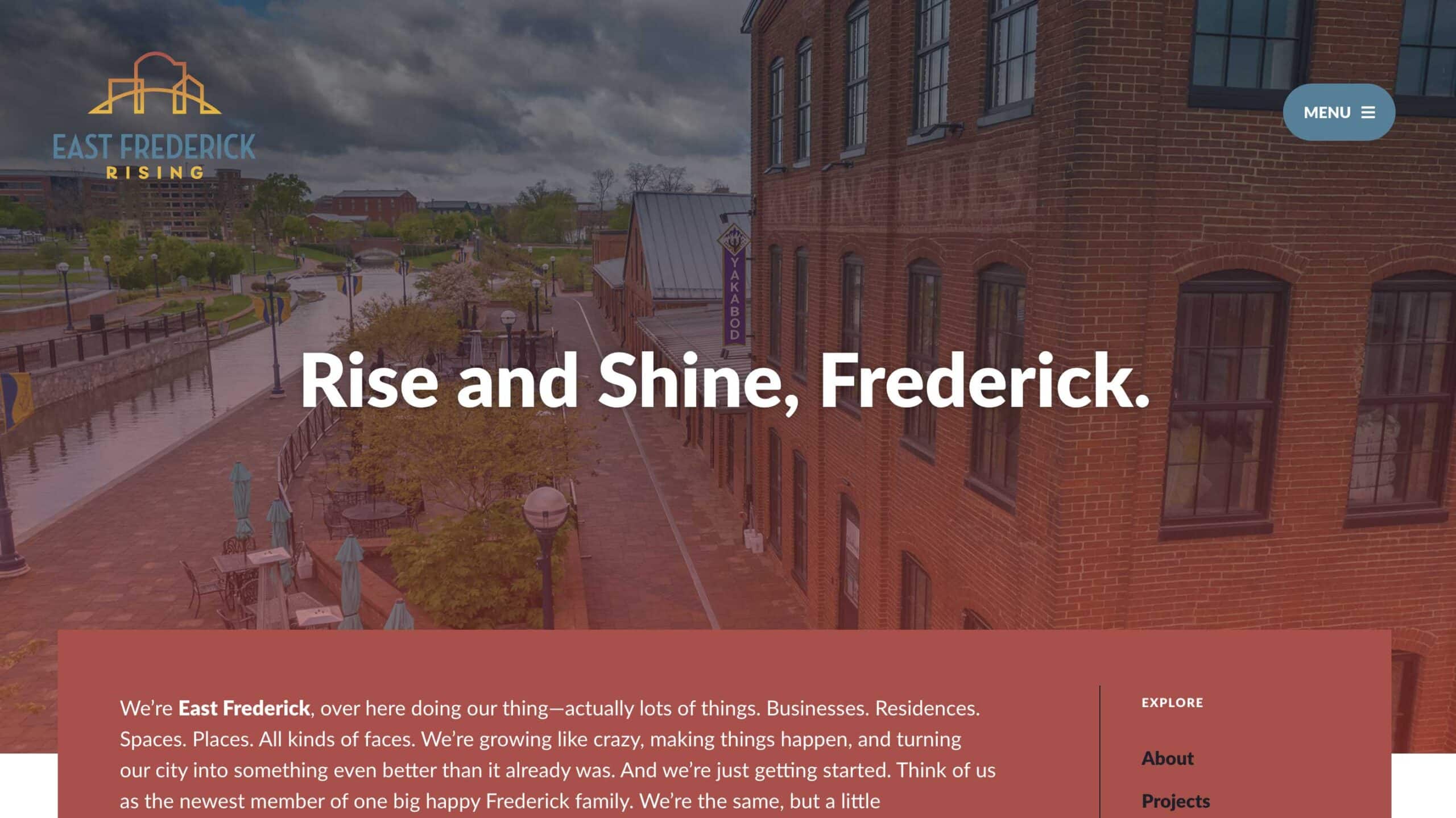 Web Design Frederick, MD: East Frederick Rising