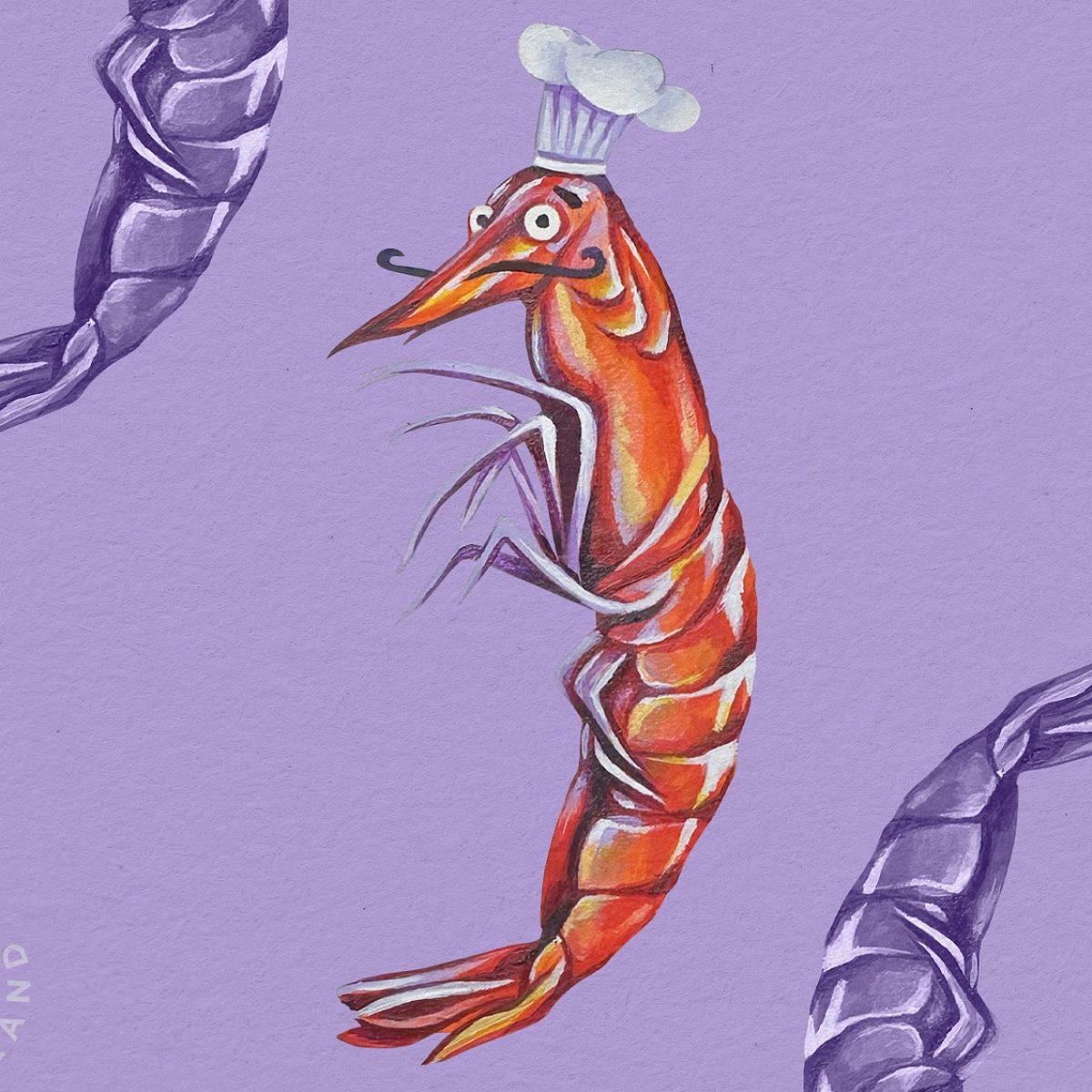 Custom Illustration Trout Seafood