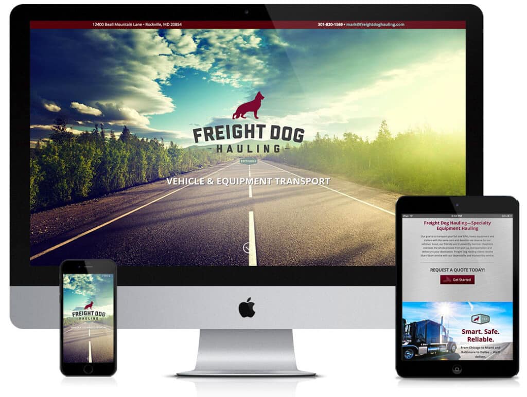 Freight Dog Hauling Web Design