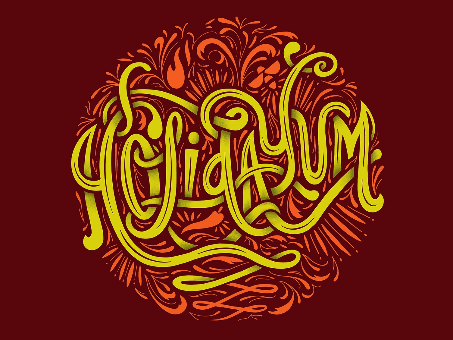 Holidayum Custom Hand Lettering