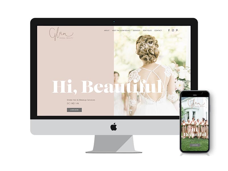 Glam Bridal Beauty Web Design
